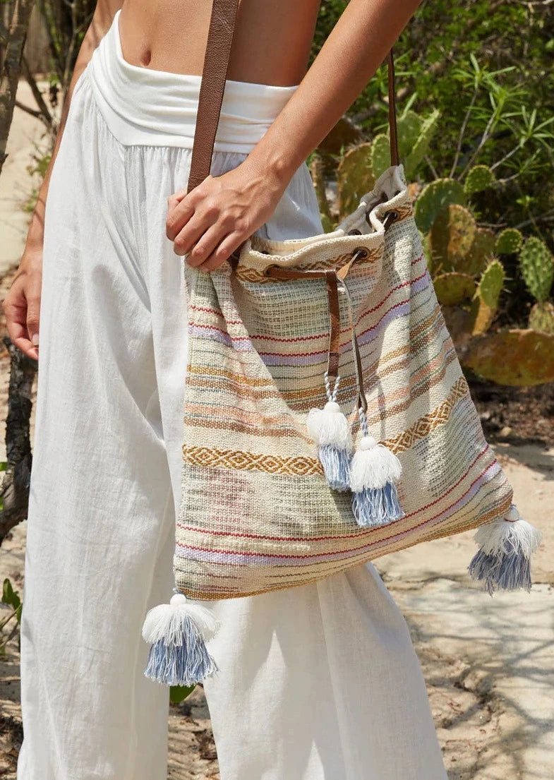 Boho drawstring bag sale