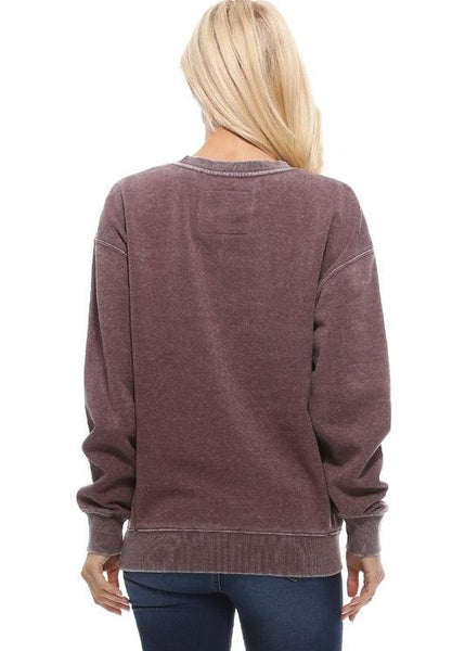 Cozy Mineral Washed Sweatshirt ~ 3 colors