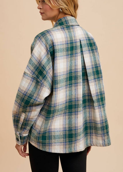 Soft Brushed Plaid Oversized Shacket