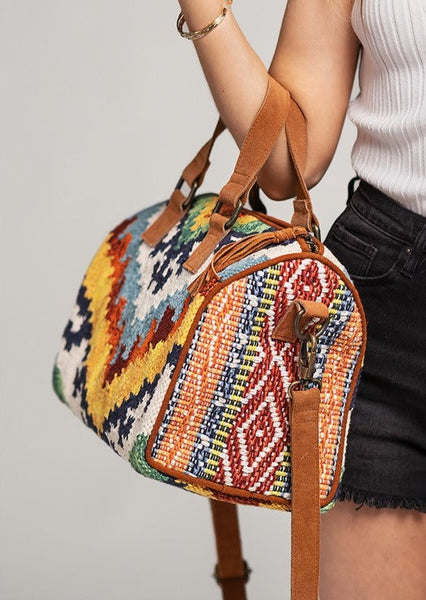 Mother Earth Ethnic Motif Boston Bag