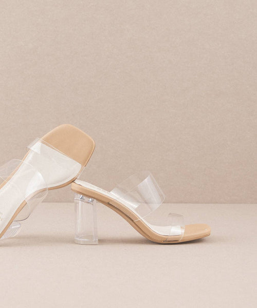 The Emma Clear Invisible Block Heel ~ FINAL SALE