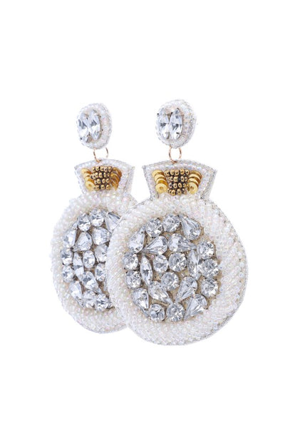 Festive Sparkling Jeweled Ornament Earrings