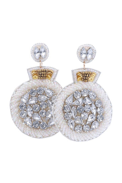 Festive Sparkling Jeweled Ornament Earrings