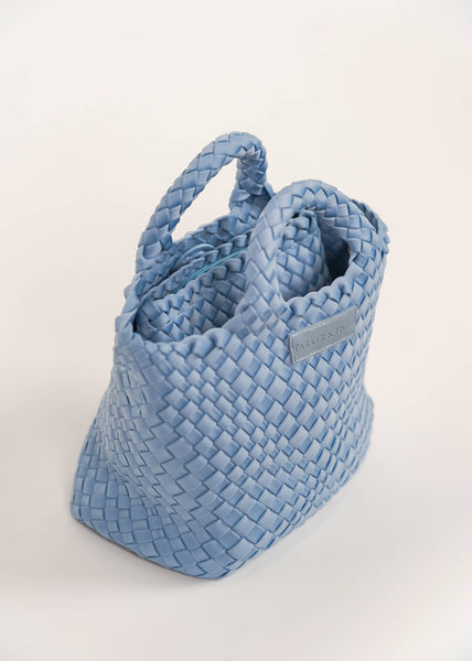 Baby Blue Woven Mini Tote by Parker & Hyde