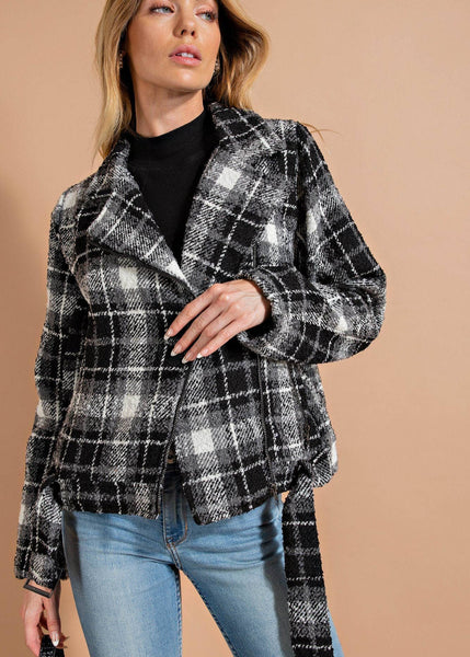 Alway Chic Plaid Moto Jacket