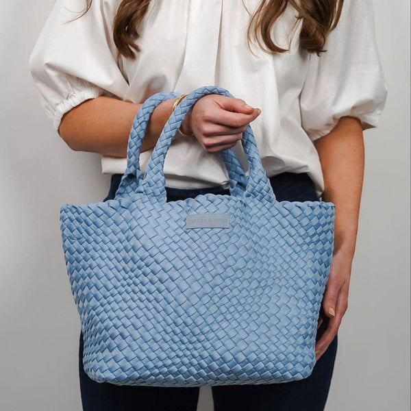 Baby Blue Woven Tote by Parker & Hyde