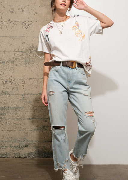 Vintage Vibes Western Motif Graphic T-Shirt