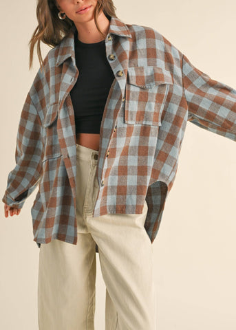 Check it Out Checkered Plaid Shacket