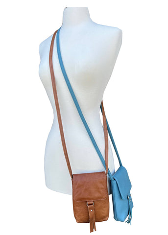 Leather Cell Phone Crossbody Bag