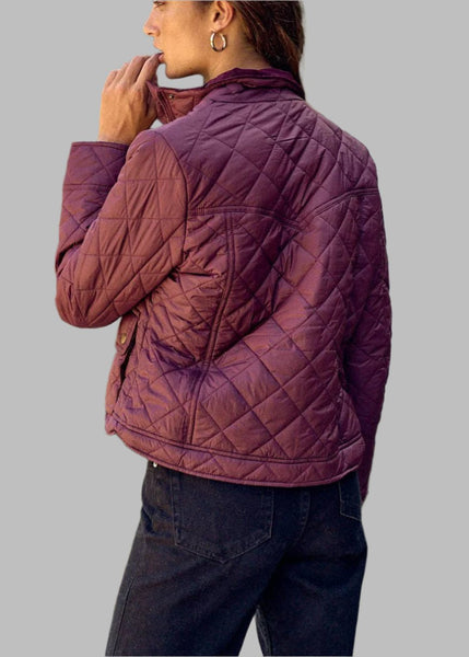 Perfectly Quilted Jacket in Maroon