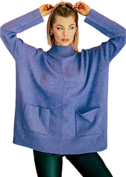 Cuddly Cowl Neck Poncho Sweater