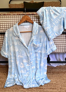 Cowboy Western Toile Pajama Set