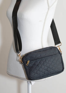 Sophie Quilted Crossbody Bag Black