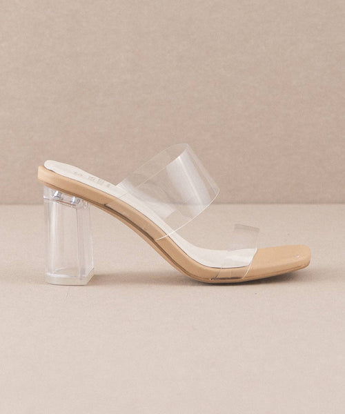 The Emma Clear Invisible Block Heel ~ FINAL SALE