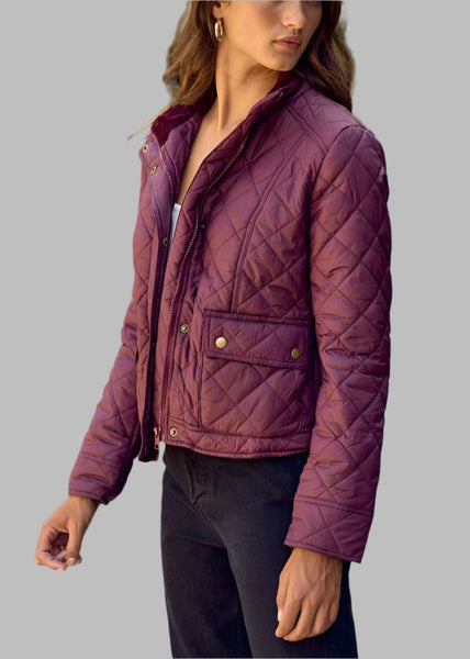 Perfectly Quilted Jacket in Maroon