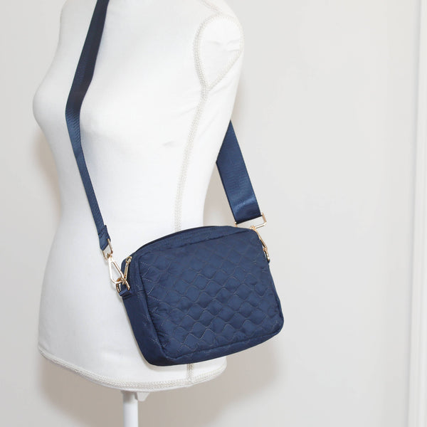 Sophie Quilted Crossbody Bag Navy