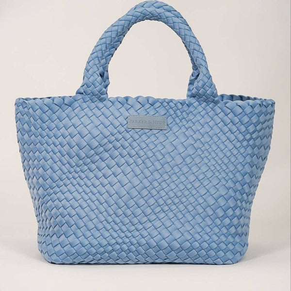 Baby Blue Woven Tote by Parker & Hyde