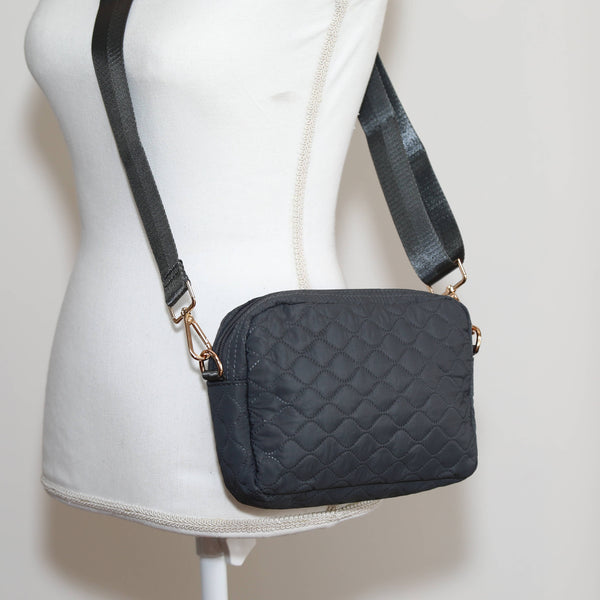 Sophie Quilted Crossbody Bag Black