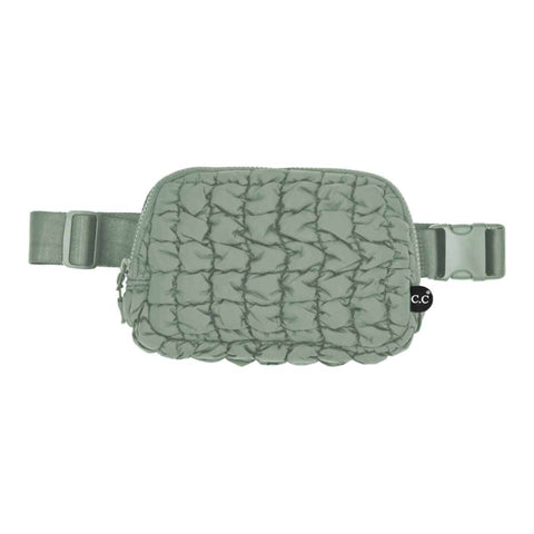 Tina Puffer Quilted Fanny Pack in Sage