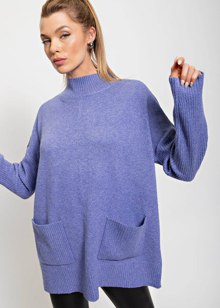 Cuddly Cowl Neck Poncho Sweater