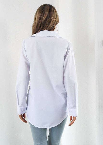 Crisp White Cotton Button Down Shirt