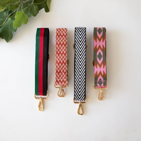 Designer Inspired Adjustable Bag Strap ~ Black, Red and Green