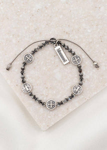 Cross Stellar Blessings Bracelet ~Iridescent/Silver