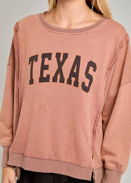 Texas Long Sleeve Drop Shoulder Sweatshirt