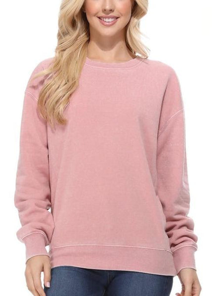 Cozy Mineral Washed Sweatshirt ~ 3 colors