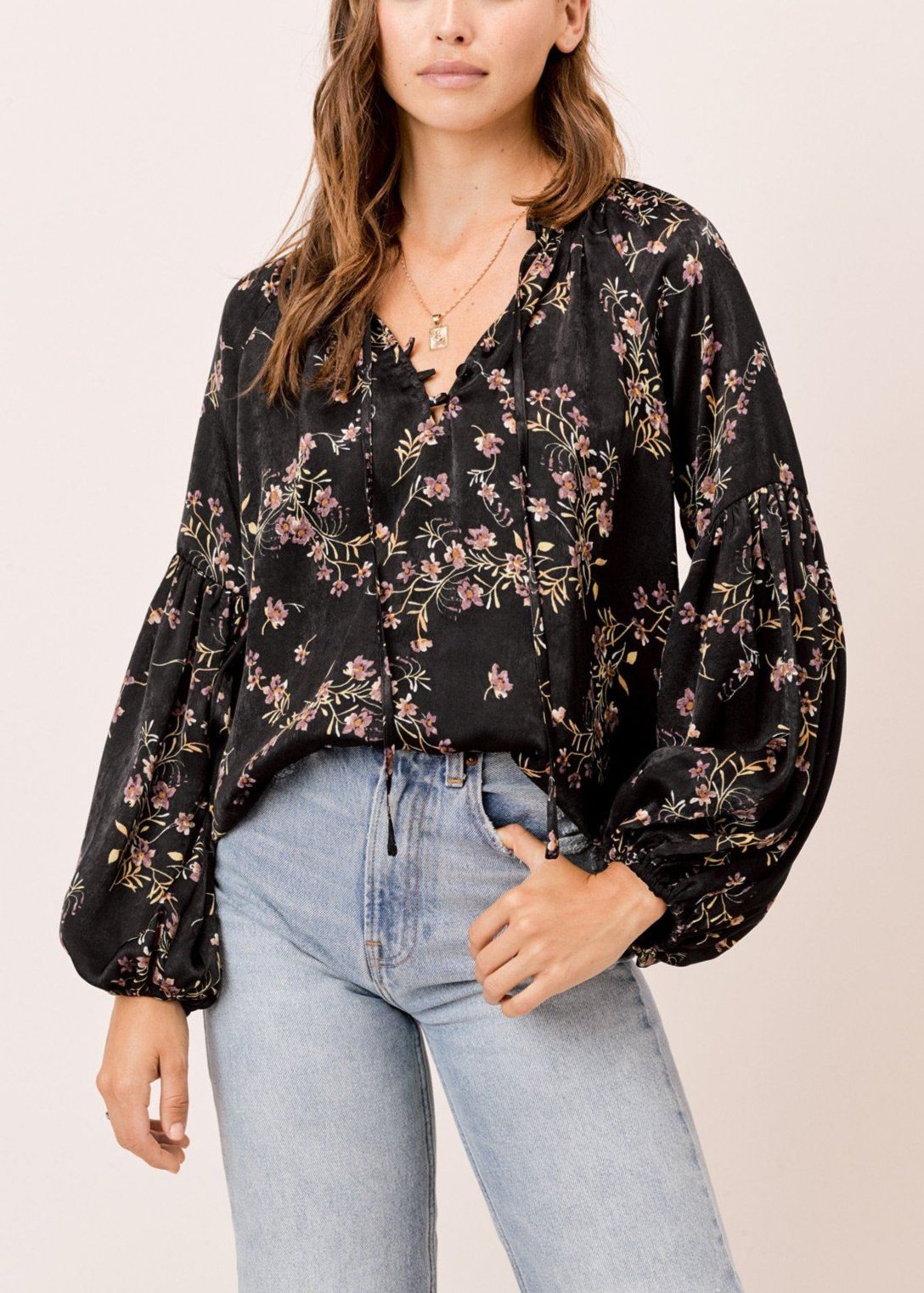 Boho Floral Long Sleeve Blouse ~ FINAL SALE