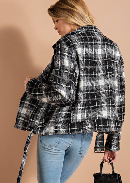 Alway Chic Plaid Moto Jacket