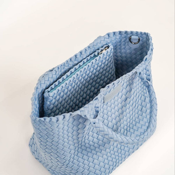 Baby Blue Woven Tote by Parker & Hyde