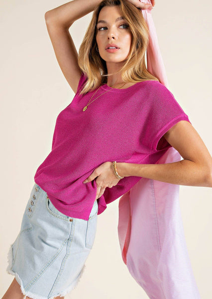 Chelsea Hot Pink Knit Top