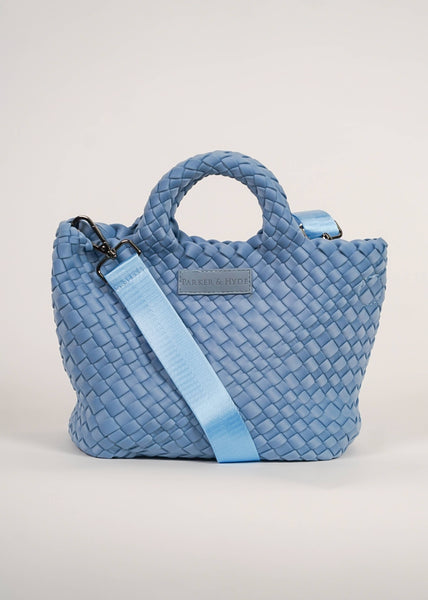 Baby Blue Woven Mini Tote by Parker & Hyde