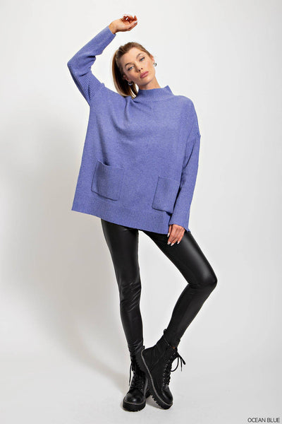 Cuddly Cowl Neck Poncho Sweater