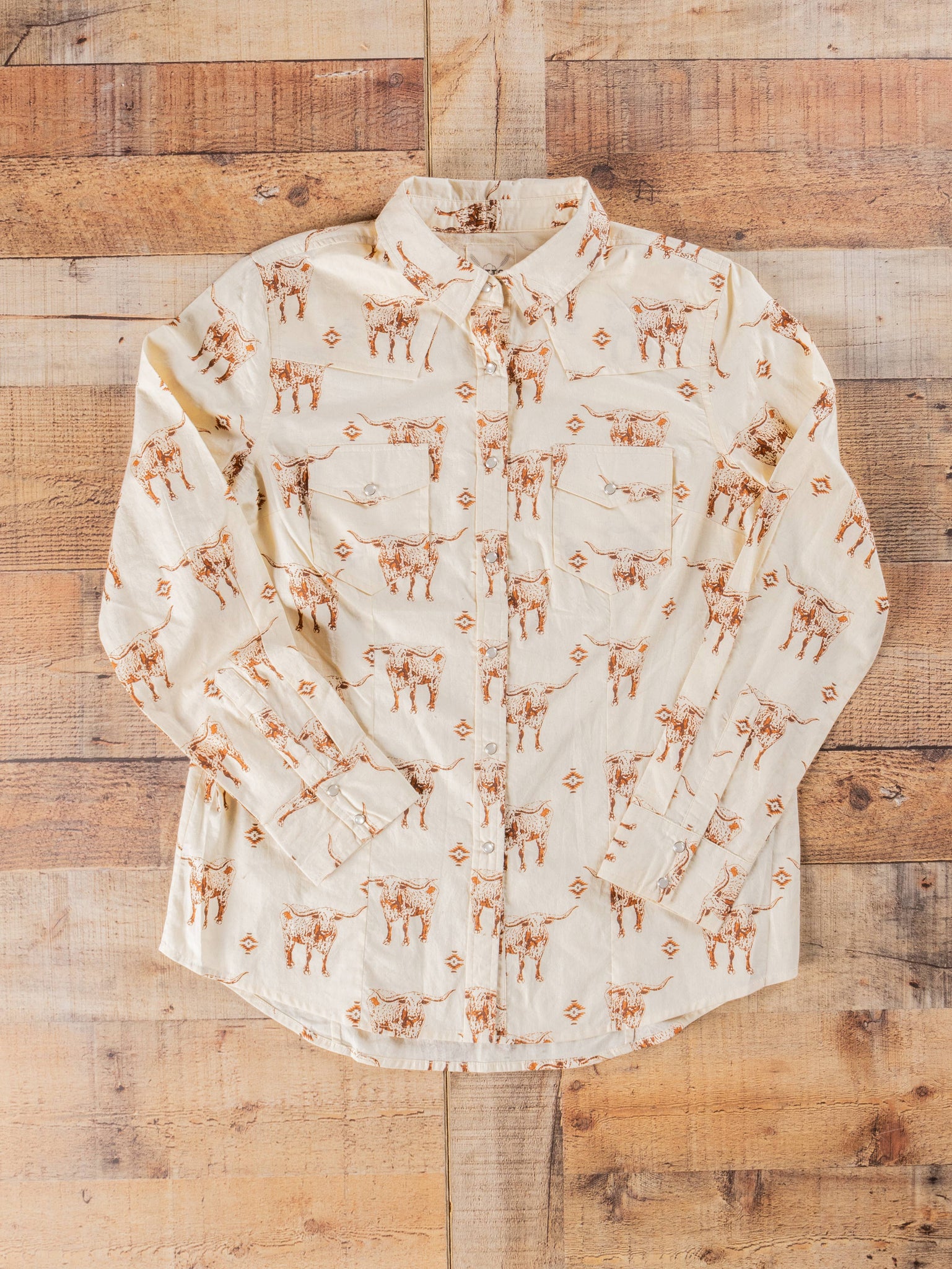 The Stockyards Longhorn Pearl Snap Shirt