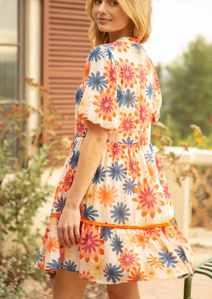 Sunny Daze Floral Puff Sleeve Dress