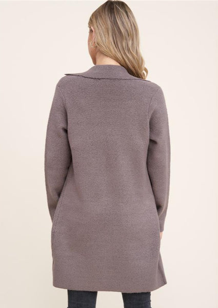 Mocha Open Front Cardigan Sweater Coat